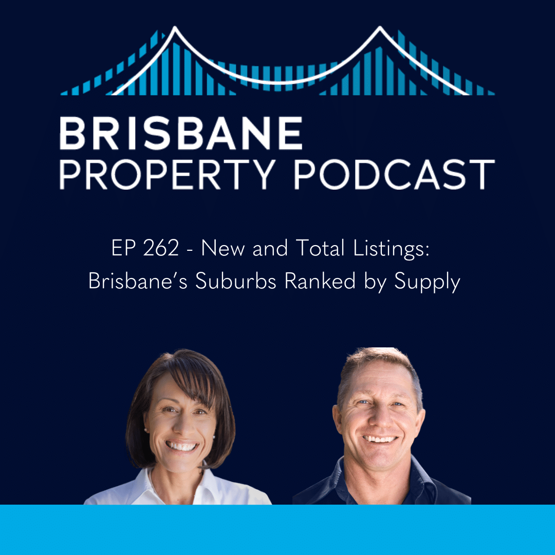 EP 262  New and Total Listings: Brisbane’s Suburbs Ranked by Supply