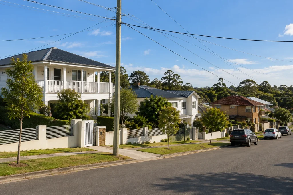 Seven Hills Brisbane homes on residential street.