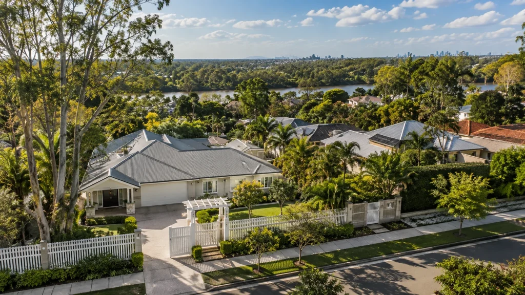 Fig Tree Pocket homes near the Brisbane River.